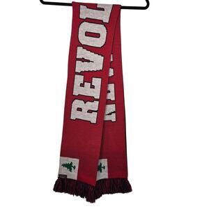 New England Revolution MLS Double Sided Winter Scarf Logo Red Blue Patriots